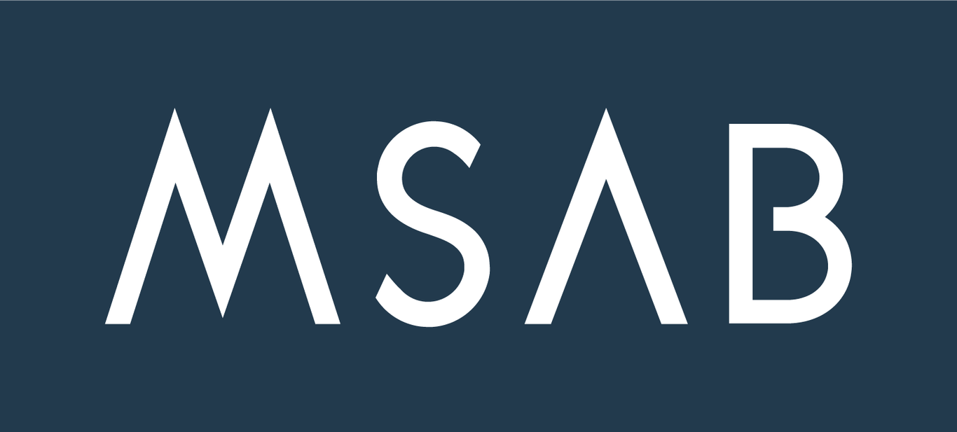 MSAB logo blue background