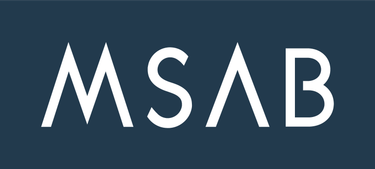 MSAB logo blue background